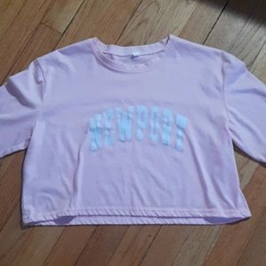 Pink crop top , with New port